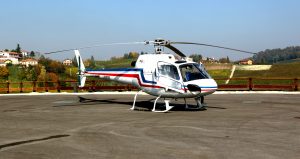 Our helicopter at Domenico Clerico Estate